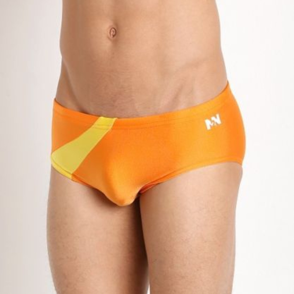 N2N Men's EC2 Eclipse Orange Trunk Swimsuit XL NEW